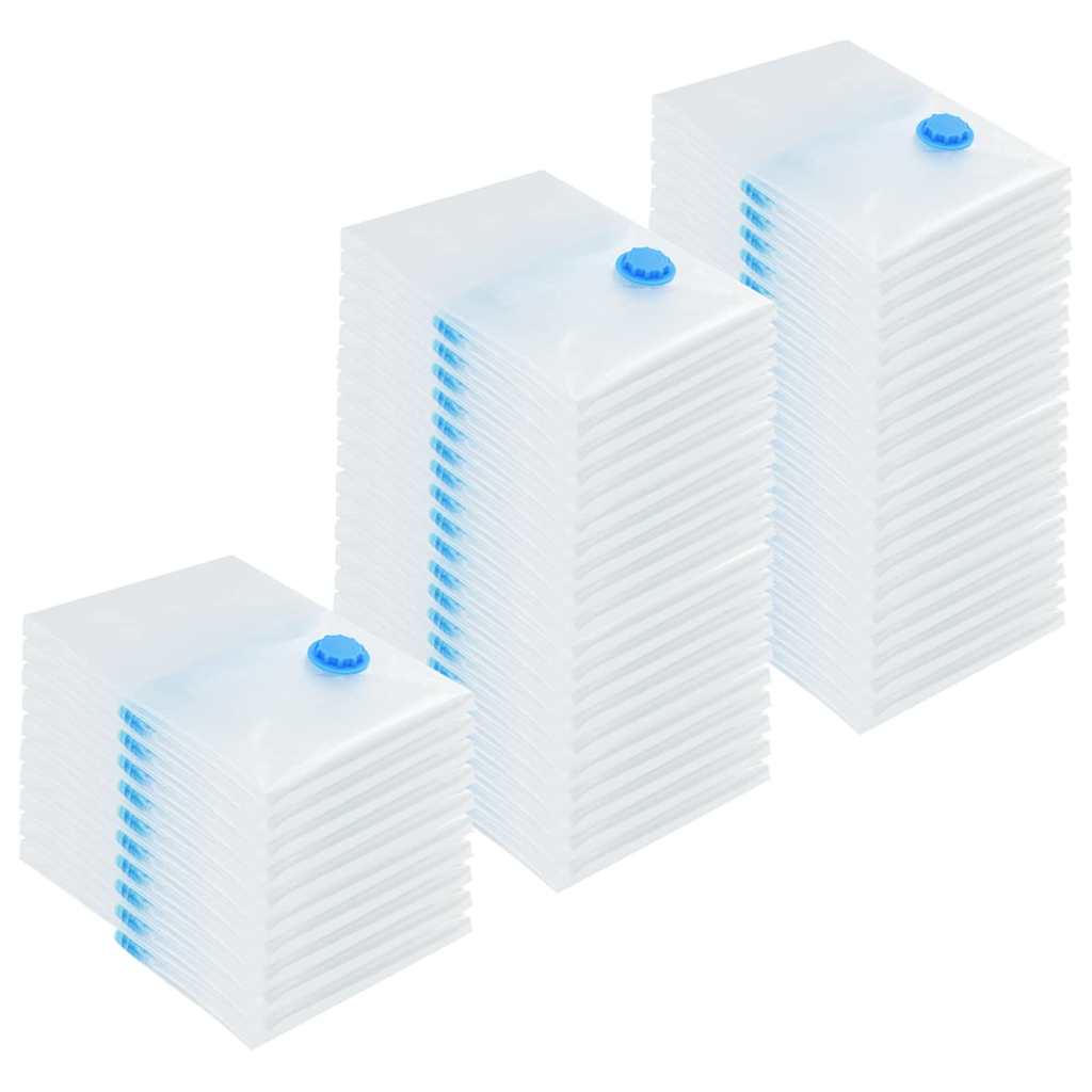 Vreće za spremanje 50 pcs Transparentne i plave 70 x 50 cm