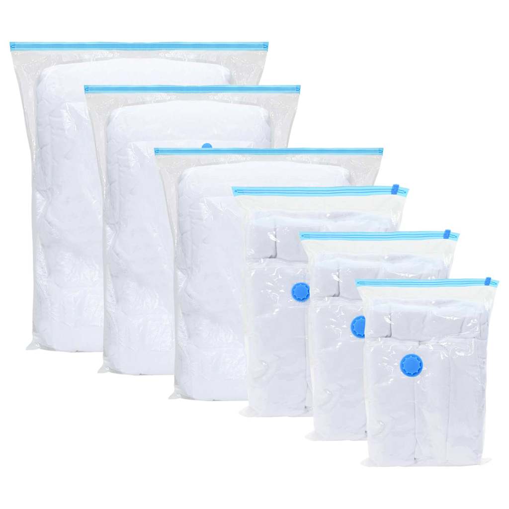 Vreće za spremanje 5 pcs Transparentne i plave 120 x 70 cm