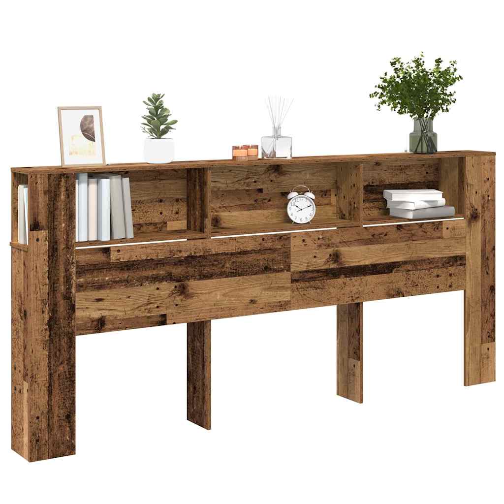 Glava kreveta s ormarićem Staro drvo 220 x 18,5 x 102,5 cm