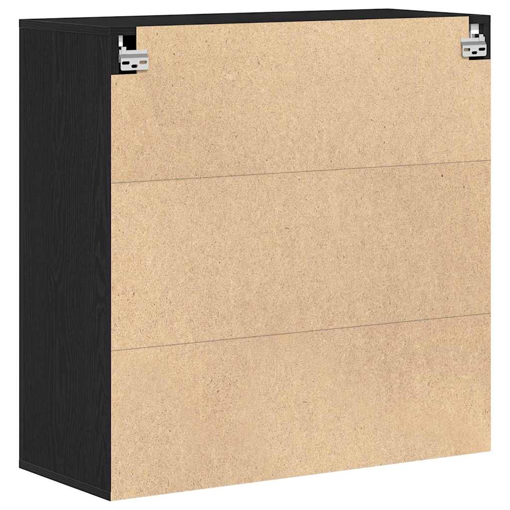 Ormar za Zid Zidne Crni hrast 80 x 33 x 80 cm Konstruirano drvo