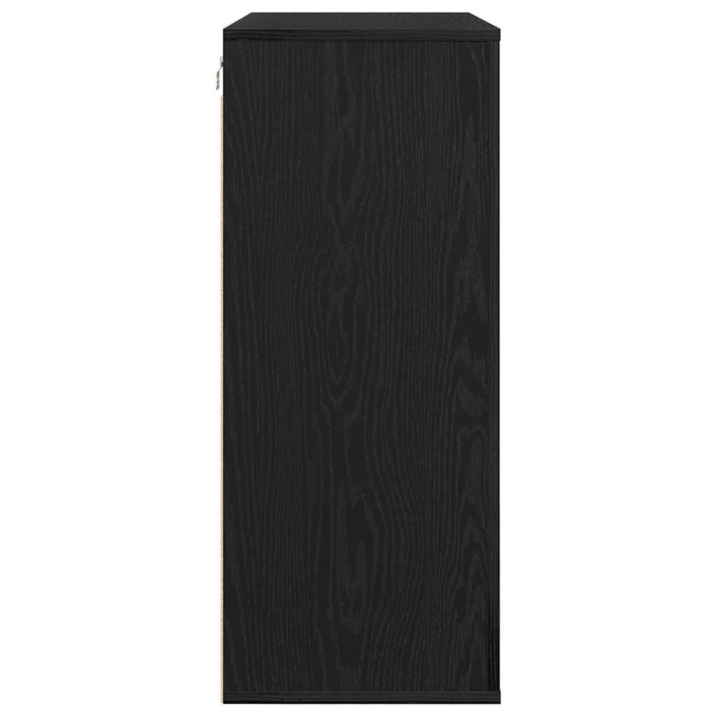 Ormar za Zid Zidne Crni hrast 80 x 33 x 80 cm Konstruirano drvo