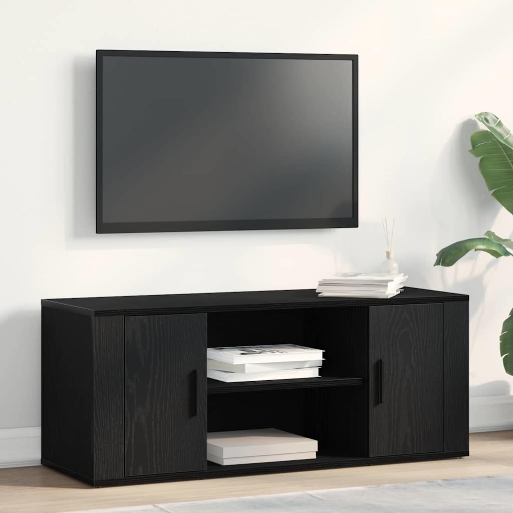 TV ormar Crni hrast 100 x 35 x 40 cm Konstruirano drvo