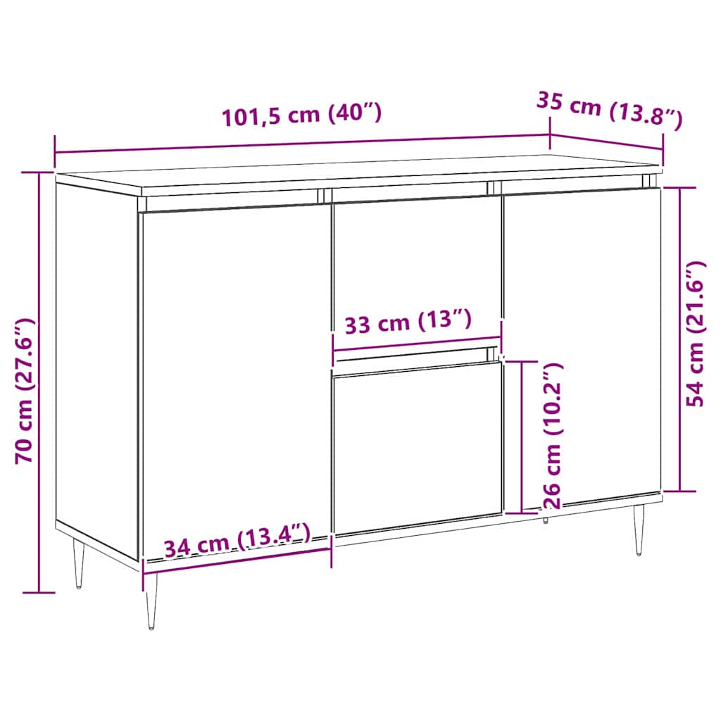 Kreveta Staro drvo 101,5 x 35 x 70 cm Konstruirano drvo