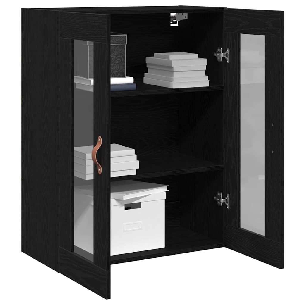 Ormar za Zid Crni hrast 69,5 x 34 x 90 cm Konstruirano drvo