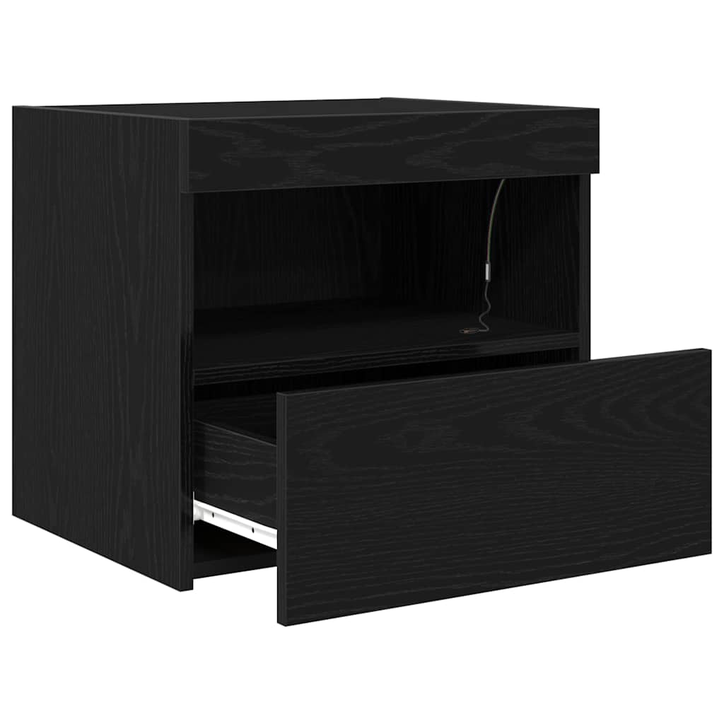 Noćni ormar 2 pcs Crni hrast 50 x 40 x 45 cm Konstruirano drvo