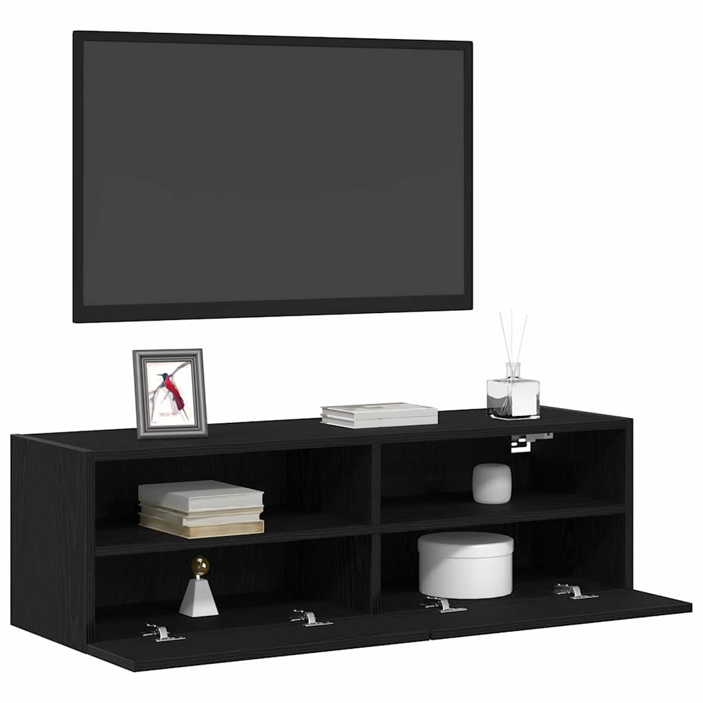 TV zidni ormar Crni hrast 100 x 30 x 30 cm Konstruirano drvo