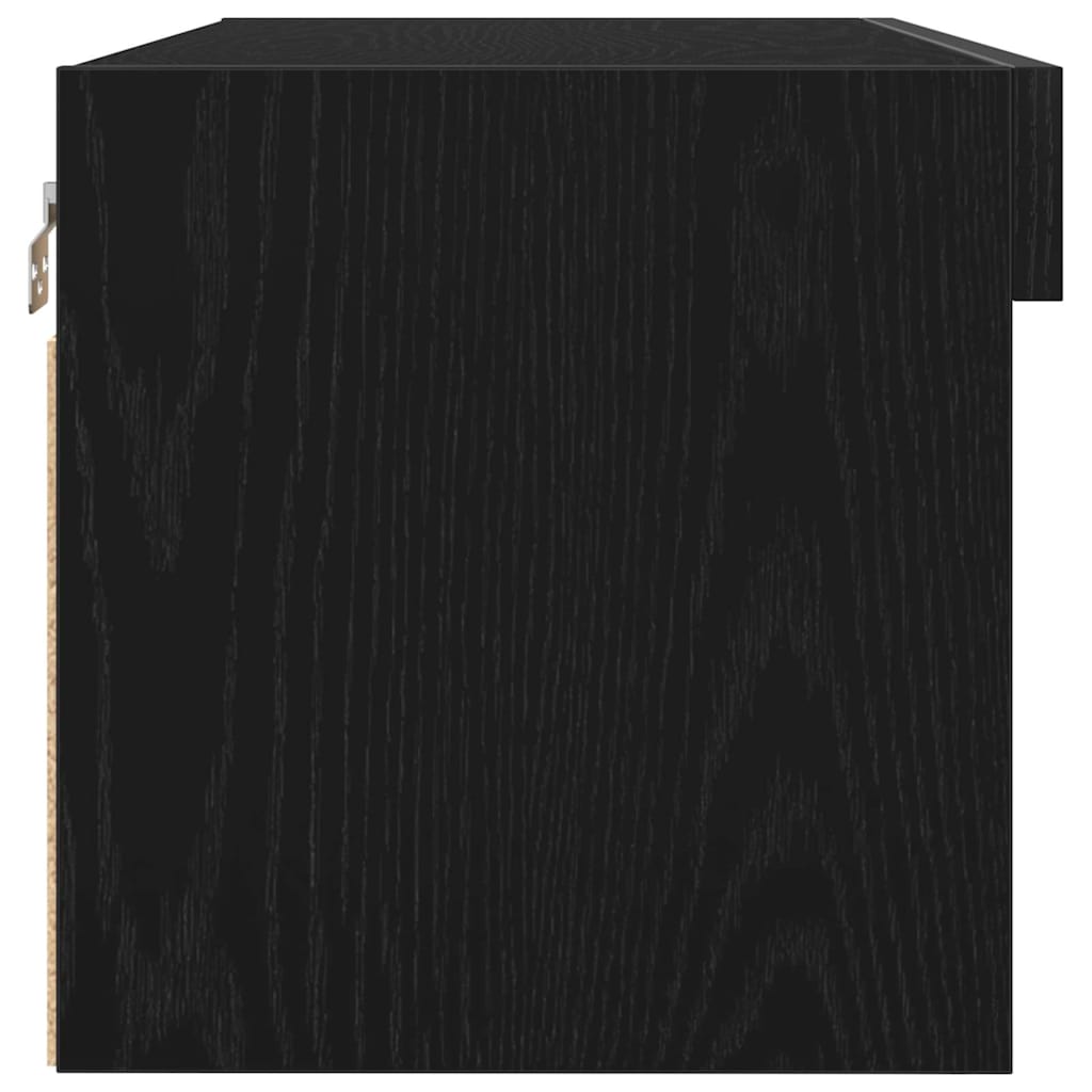 Set TV komoda s LED svjetlima 2 pcs Crni hrast 80 x 30 x 30 cm