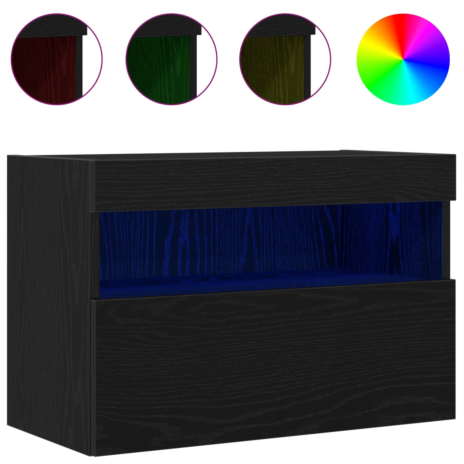 TV zidni ormar Crni hrast 60 x 30 x 40 cm Konstruirano drvo