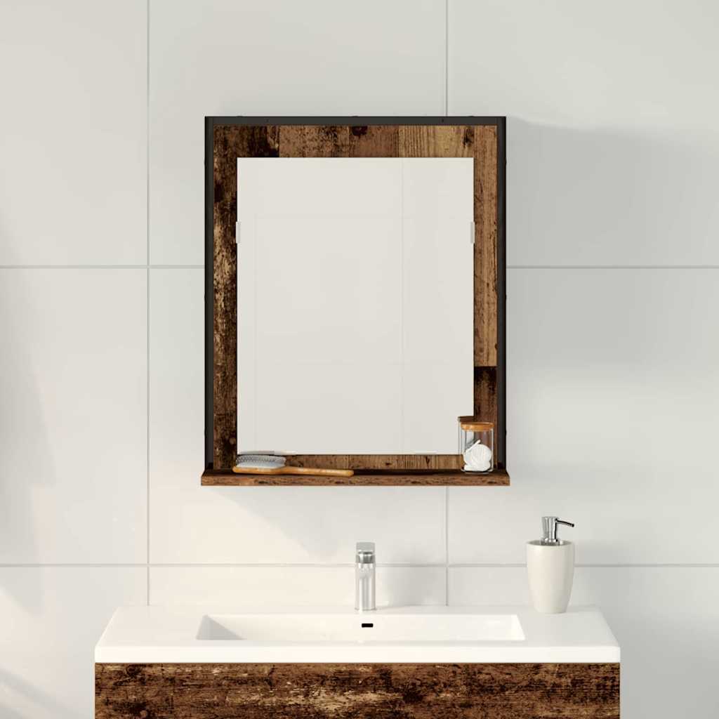 Ogledalo Staro drvo 50 x 12 x 60 cm Staklo i inženjerski drvo