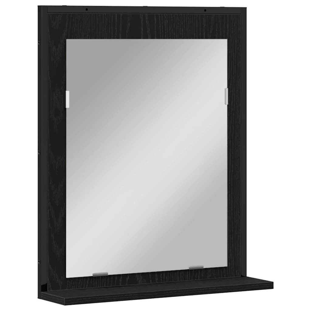 Ogledalo Crni hrast 50 x 12 x 60 cm Staklo i inženjerski drvo