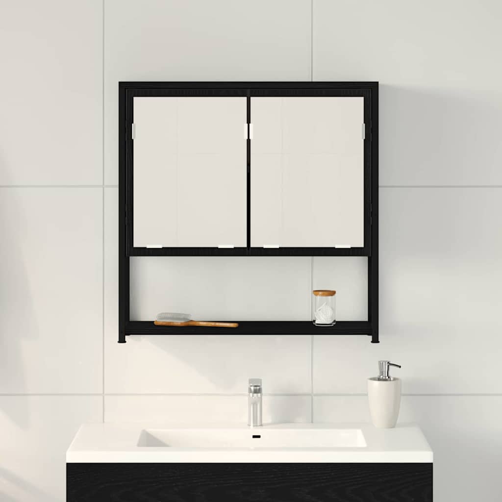 Ogledalo ormar Crni hrast 60 x 16 x 60 cm Konstruirano drvo