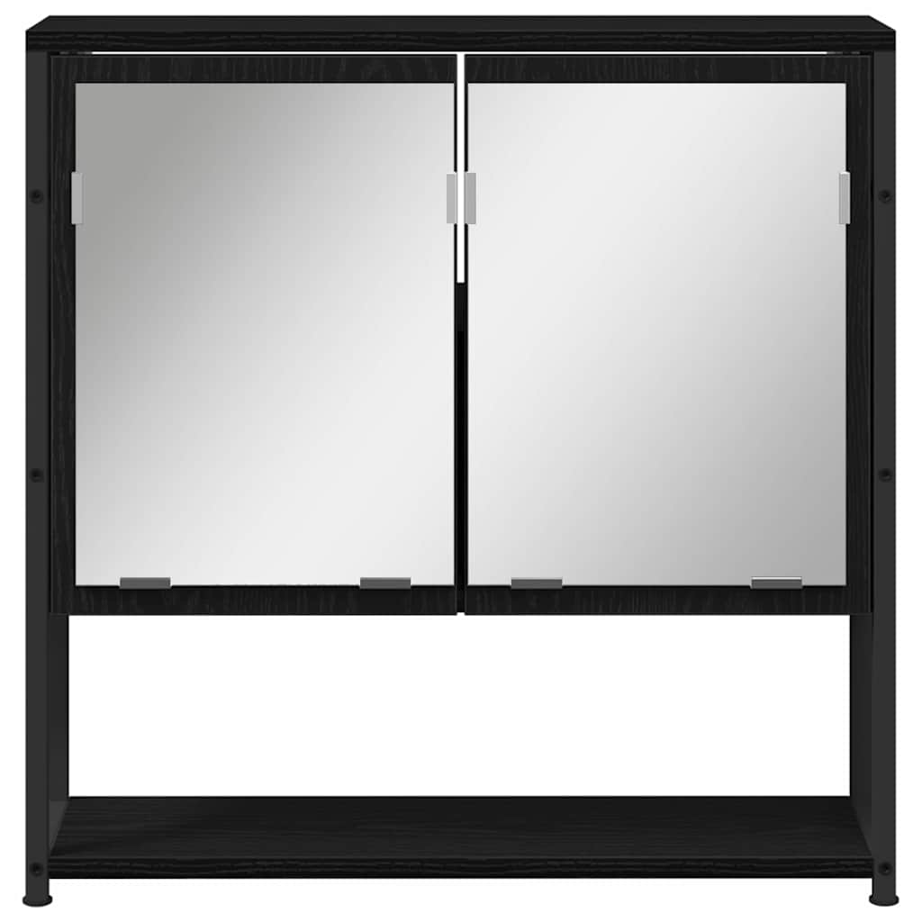 Ogledalo ormar Crni hrast 60 x 16 x 60 cm Konstruirano drvo