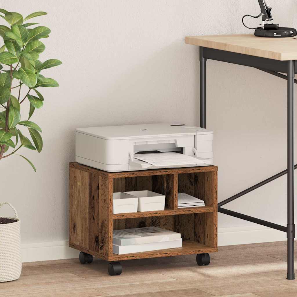 Držač za printer Staro drvo 41 x 32 x 33.5 cm Konstruirano drvo