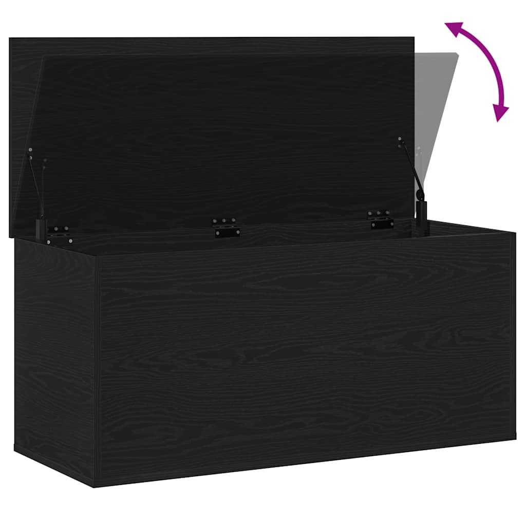 Kutija za spremanje s pohranom Crni hrast 100 x 42 x 46 cm
