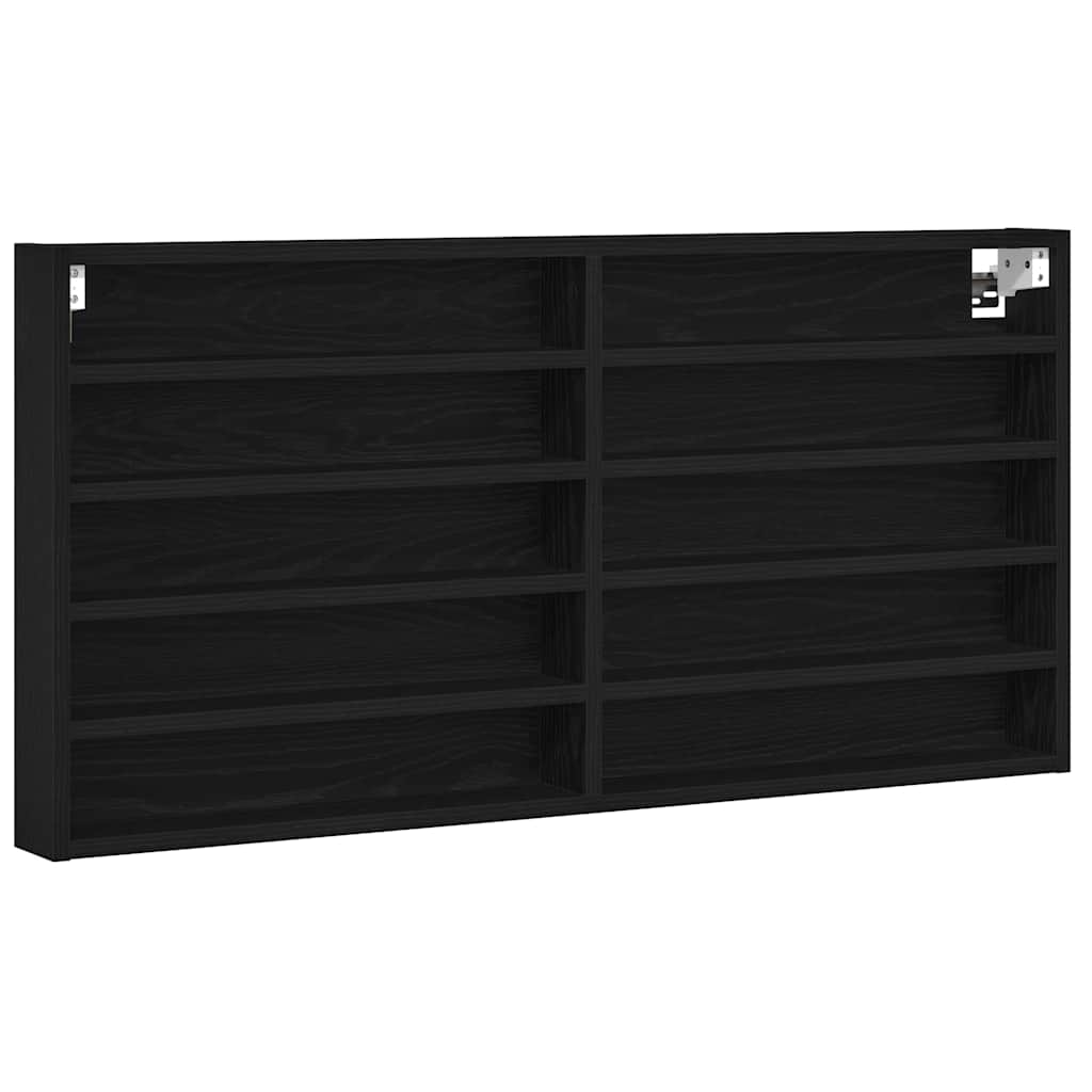 Ormar za izlaganje s policom Zidne Crni hrast 100 x 8,5 x 50 cm
