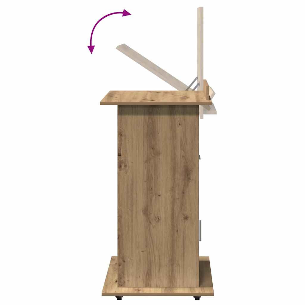 Podij Umjetnički hrast 55 x 55 x 107 cm Konstruirano drvo