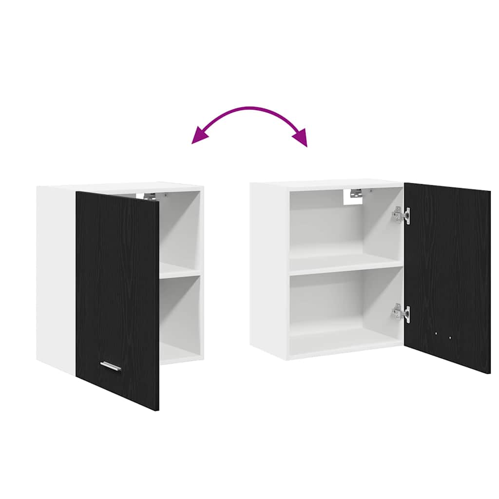 Viseći ormarić s policom Lyon 2 pcs Crni hrast 50 x 31 x 60 cm