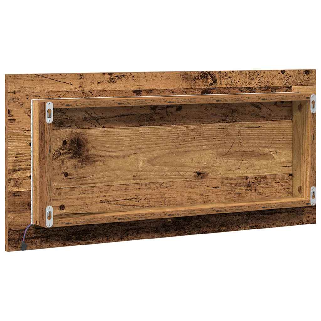 Ogledalo Zidne Staro drvo 80 x 37 cm Staklo i inženjerski drvo