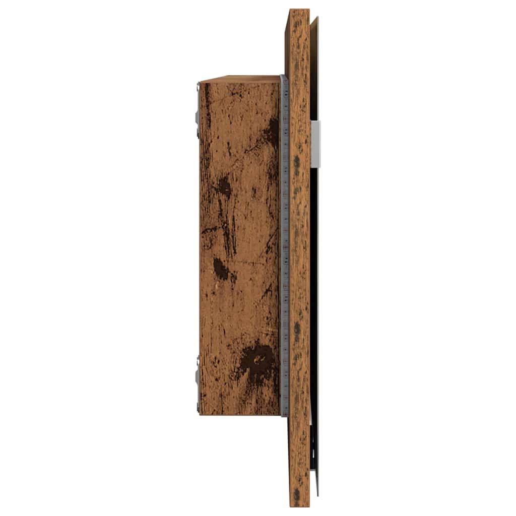 Ogledalo Zidne Staro drvo 80 x 37 cm Staklo i inženjerski drvo