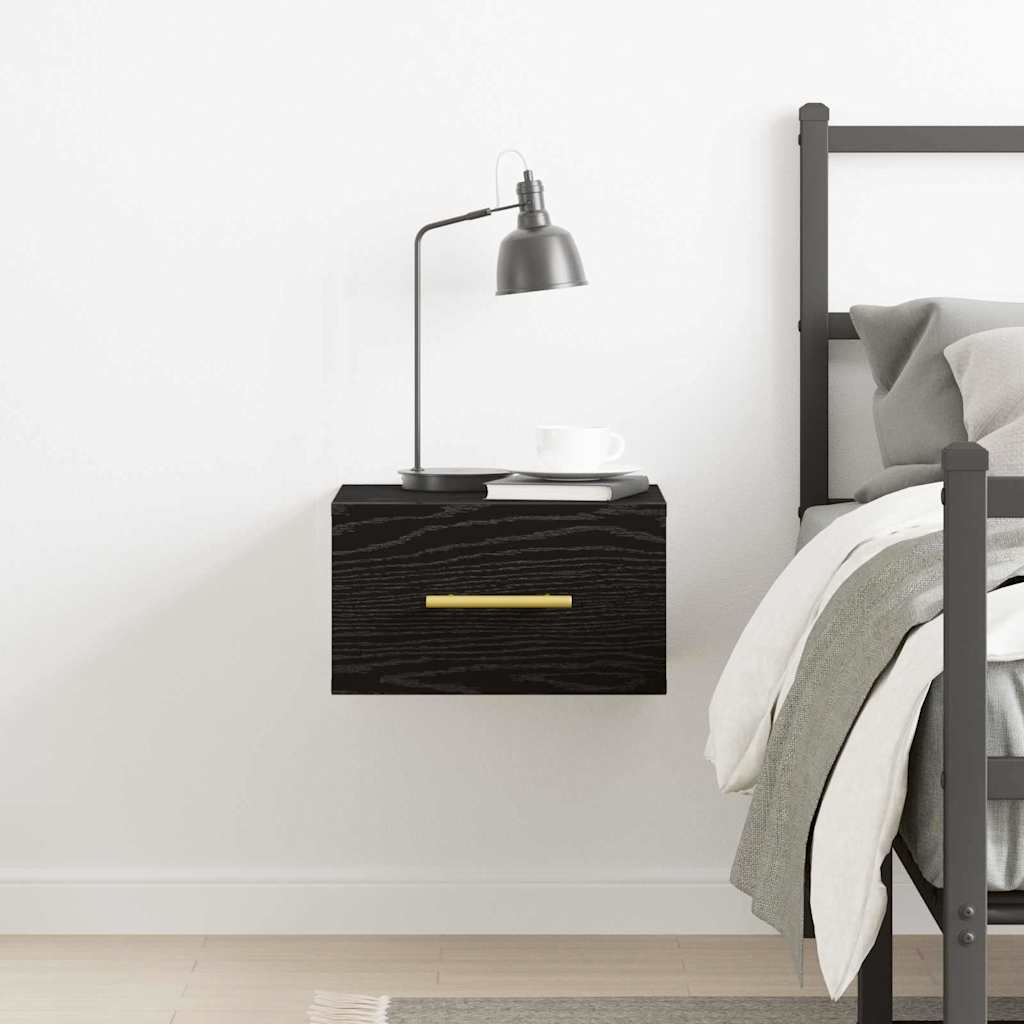 Noćni ormar Zidne Crni hrast 35 x 35 x 20 cm Konstruirano drvo