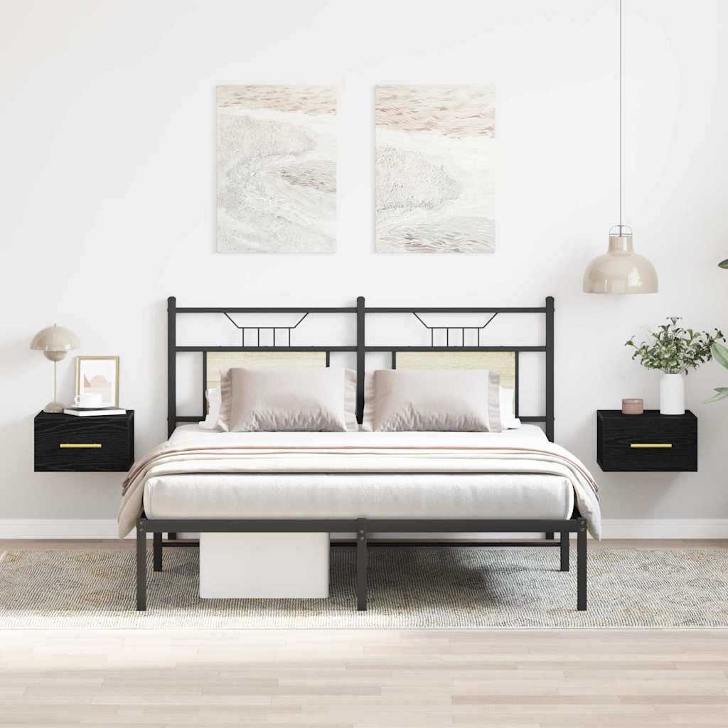 Noćni ormar 2 pcs Crni hrast 35 x 35 x 20 cm Konstruirano drvo