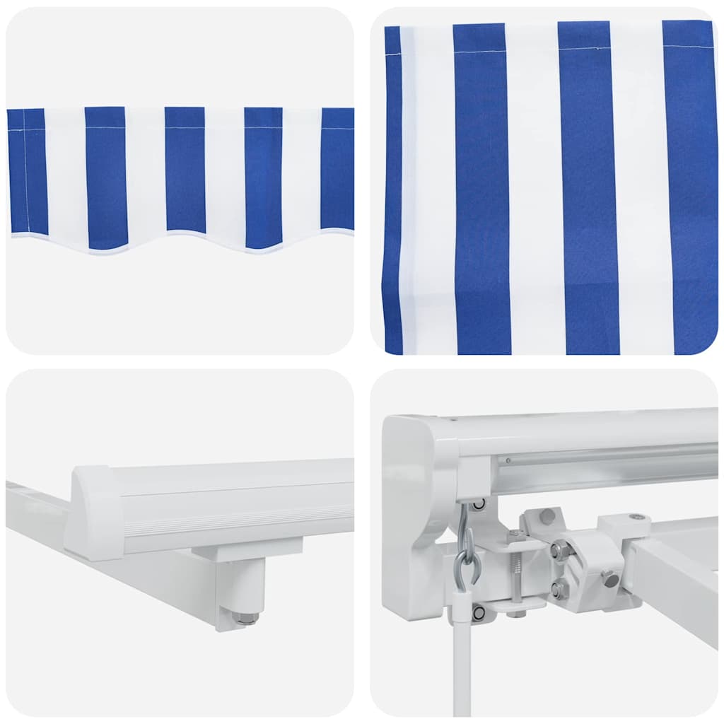 Okvir tende Plava i bijela 250 x 200 cm Poliester s PU premazom