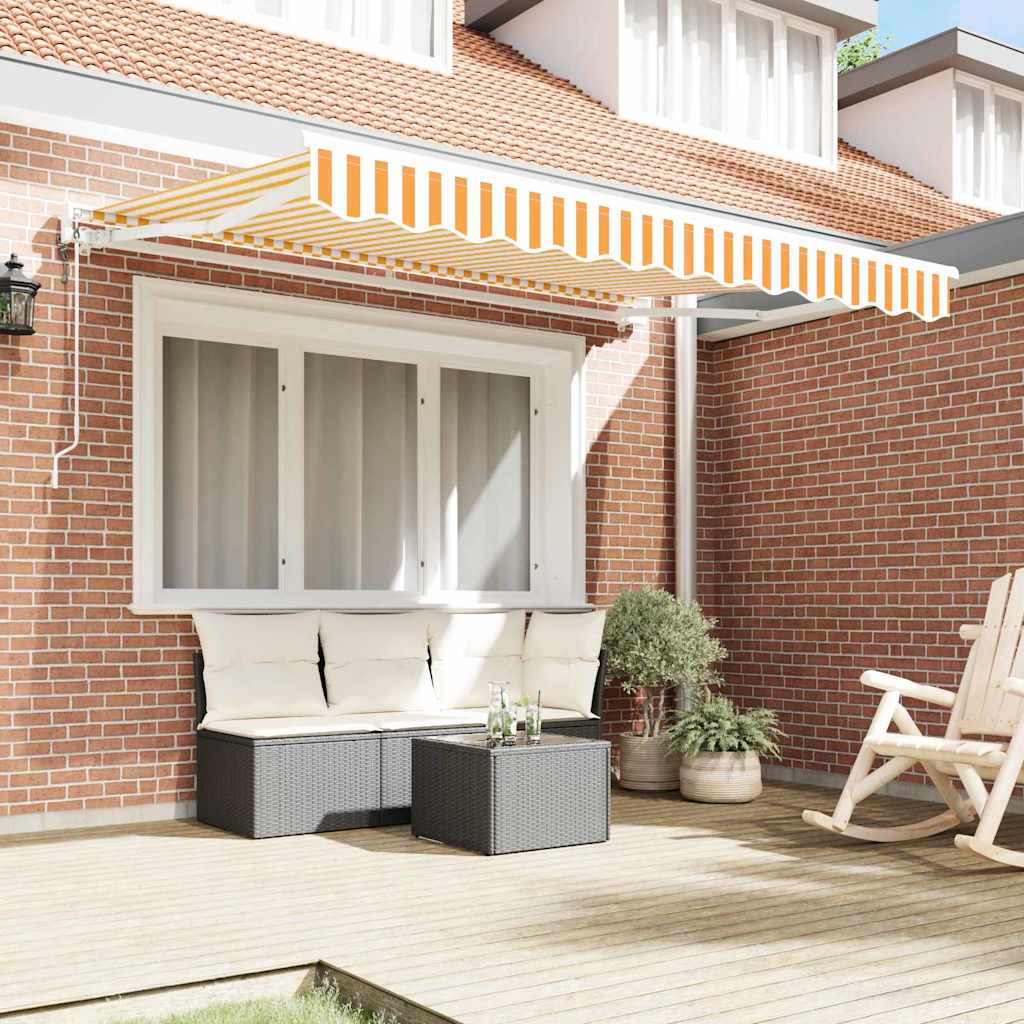 Okvir tende Žuta i bijela 250 x 200 cm Poliester s PU premazom
