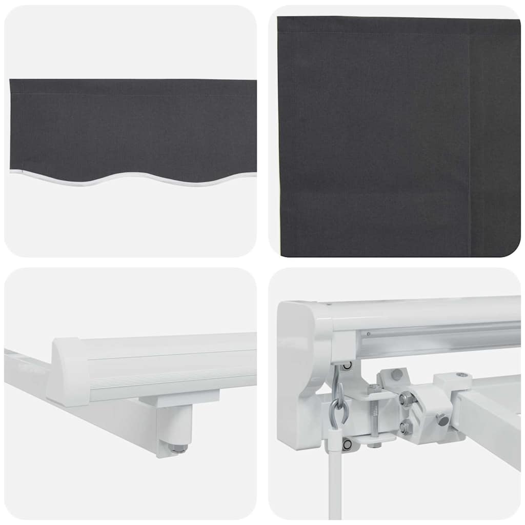 Okvir tende Antracit 250 x 200 cm Poliester s PU premazom