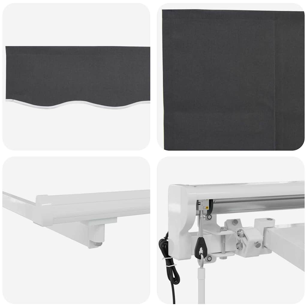 Okvir tende Antracit 250 x 200 cm Poliester s PU premazom