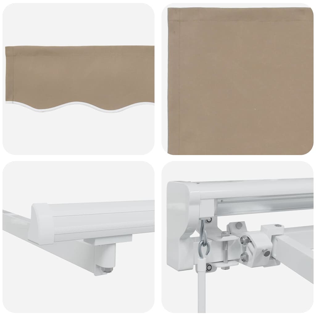 Okvir tende Bež 250 x 200 cm Poliester s PU premazom