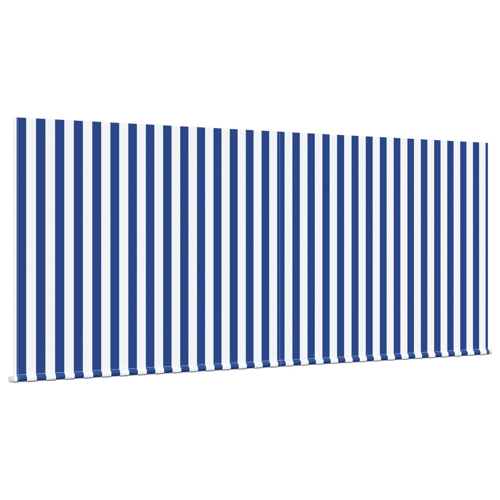 Skrovita tenda Plava i bijela 300 x 200 cm Poliester i aluminij