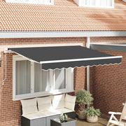 Skrovita tenda Antracit 300 x 200 cm tkanina