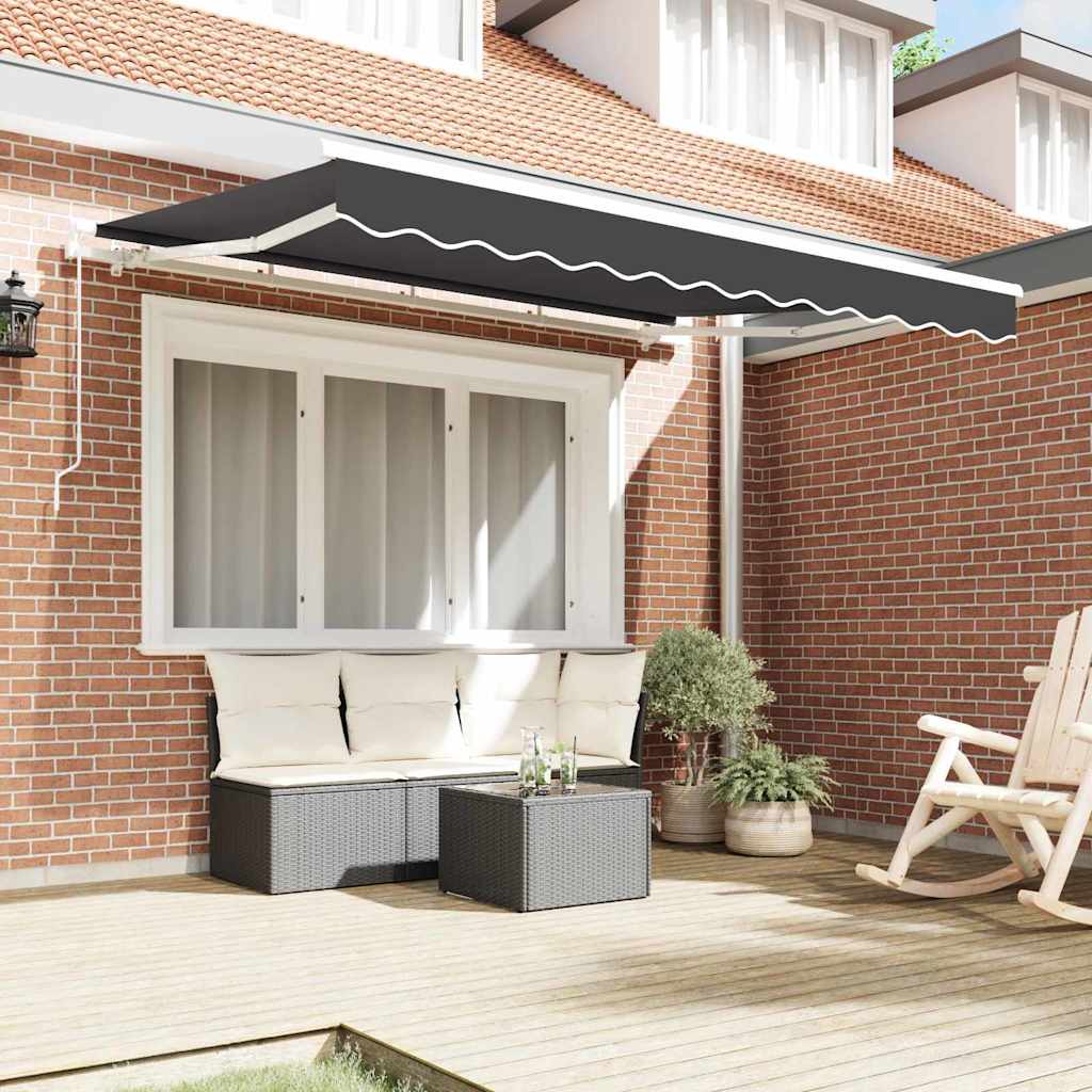 Skrovita tenda Antracit 300 x 200 cm tkanina
