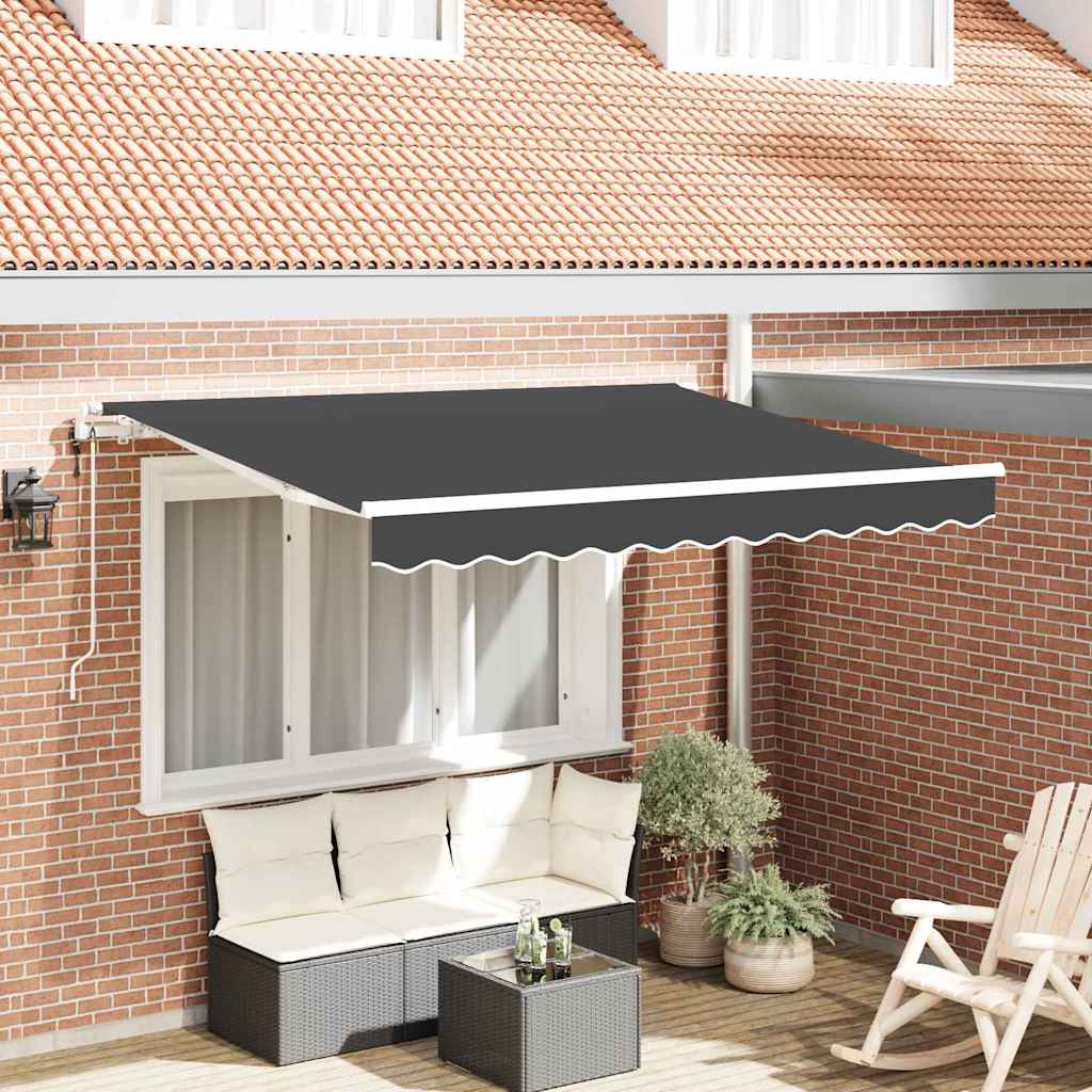 Skrovita tenda Antracit 300 x 200 cm tkanina