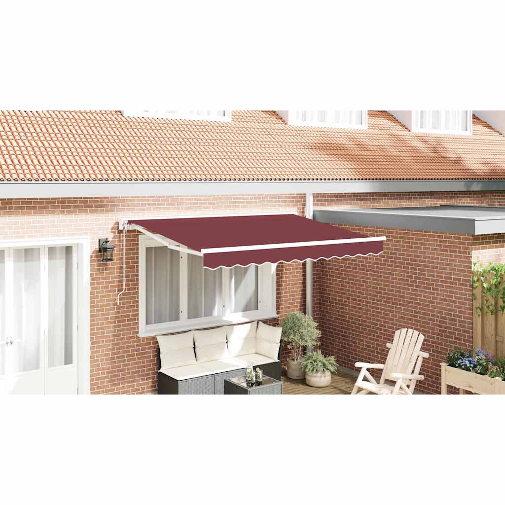 Okvir tende Tamno crvena 300 x 200 cm Poliester s PU premazom