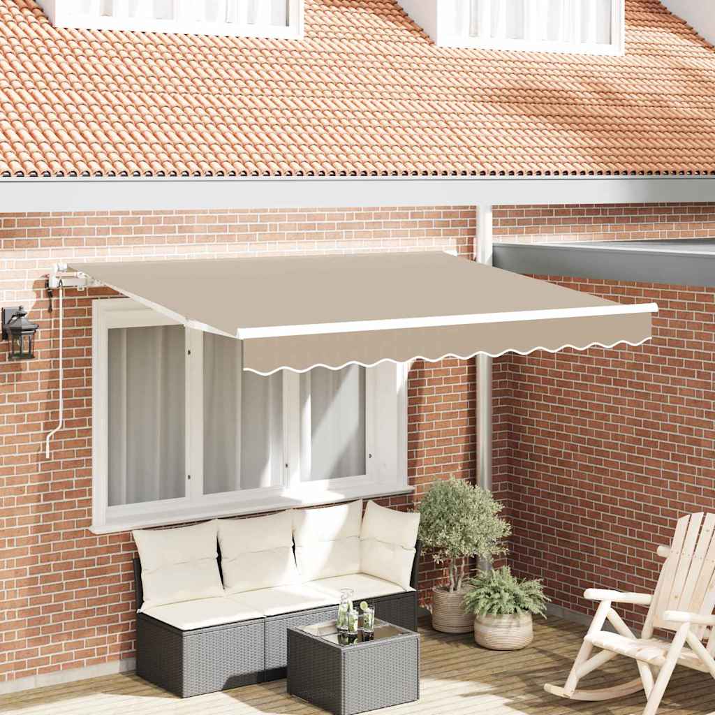 Skrovita tenda Bež 300 x 200 cm tkanina