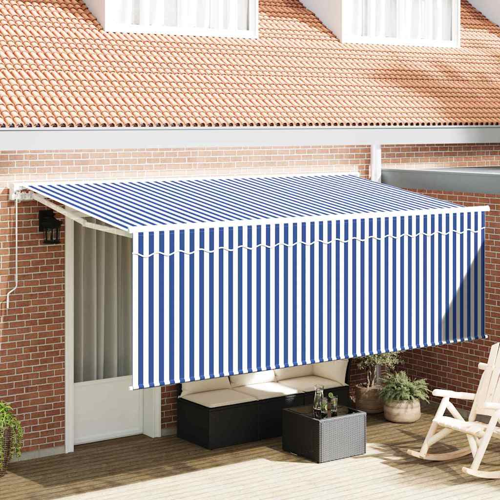 Skrovita tenda Plava 350 x 200 cm tkanina