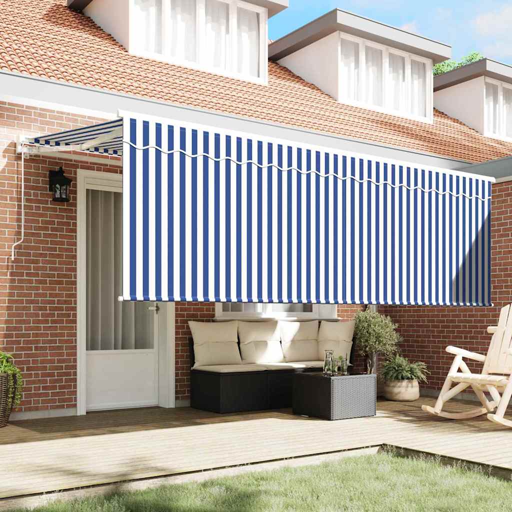 Skrovita tenda Plava 350 x 200 cm tkanina