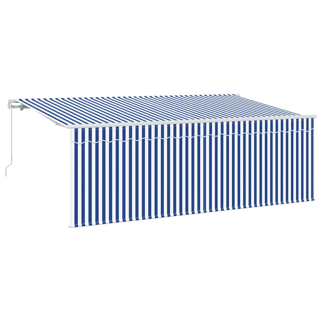 Skrovita tenda Prugasti Plava 350 x 200 cm tkanina