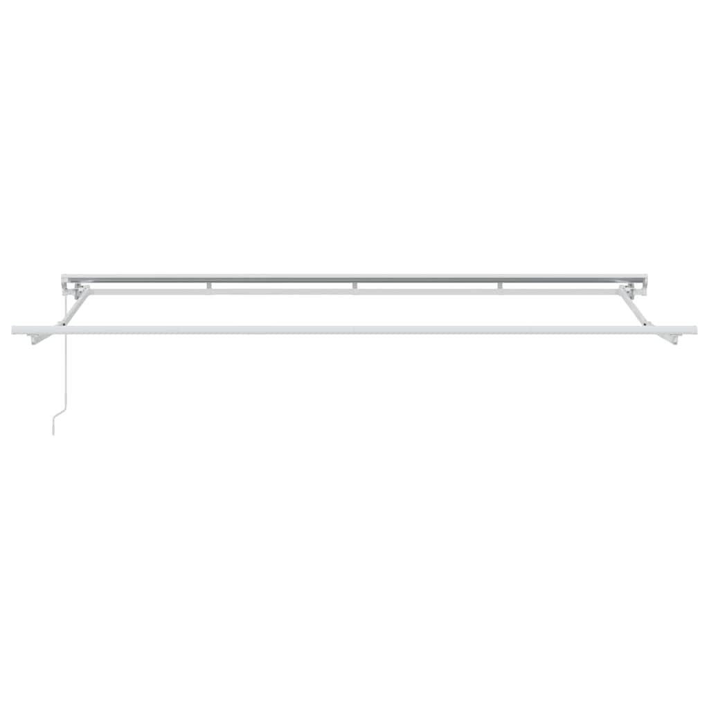 Skrovita tenda Krema 350 x 200 cm Poliester i aluminij