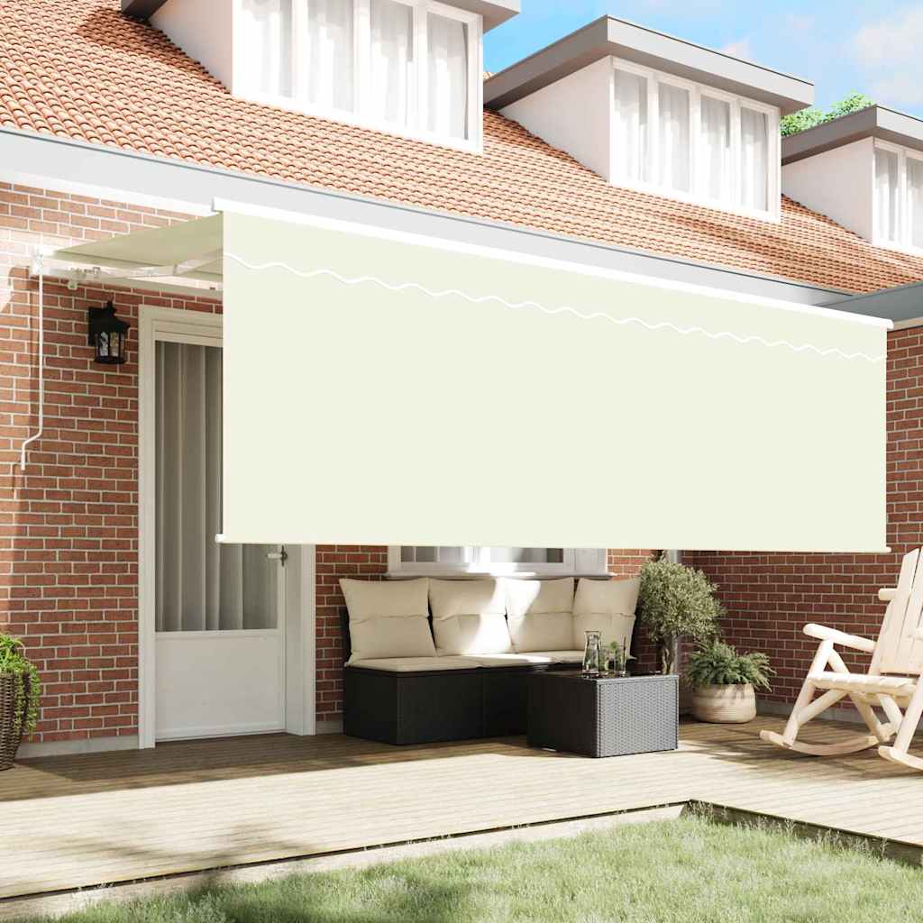 Povlačivi tende Krema 350 x 200 cm Poliester i aluminij