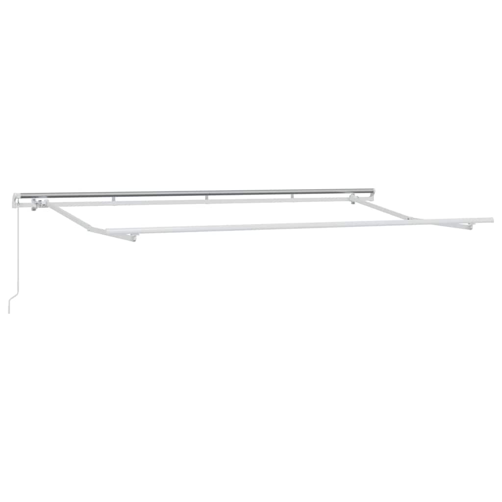 Skrovita tenda Krema 350 x 200 cm Poliester i aluminij