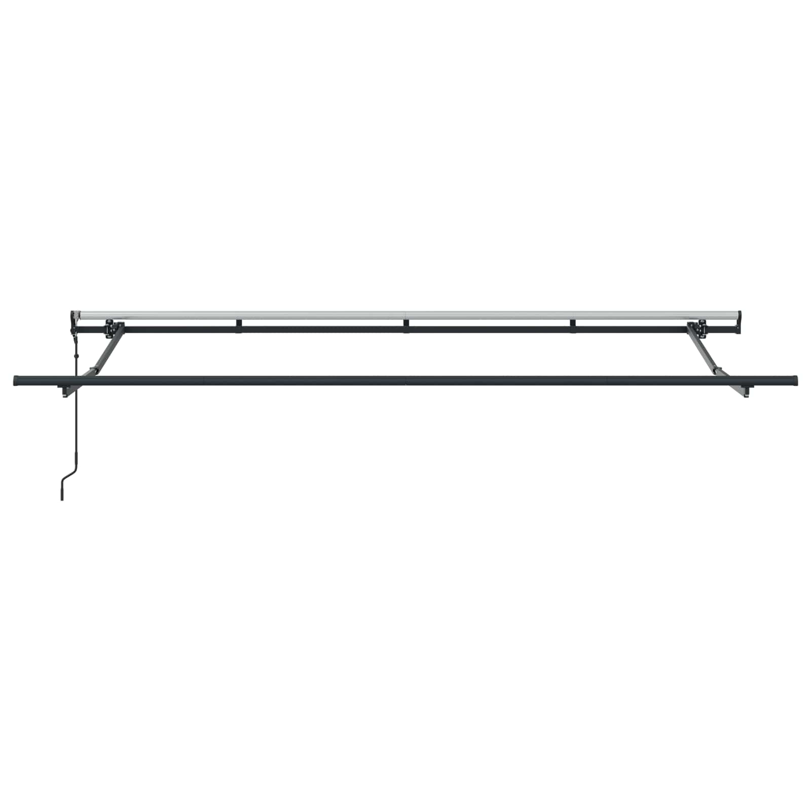 Skrovita tenda Krema 350 x 200 cm Poliester i aluminij