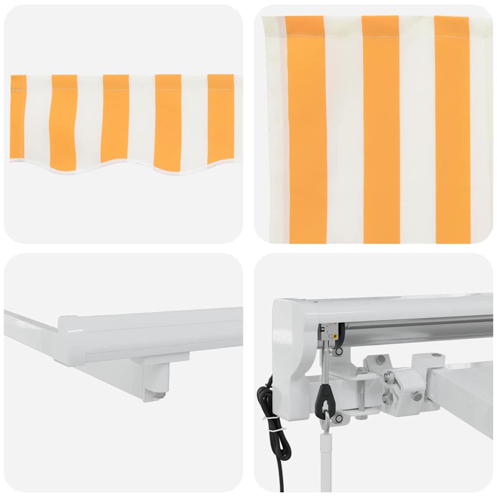 Okvir tende Žuta i bijela 350 x 200 cm Poliester s PU premazom