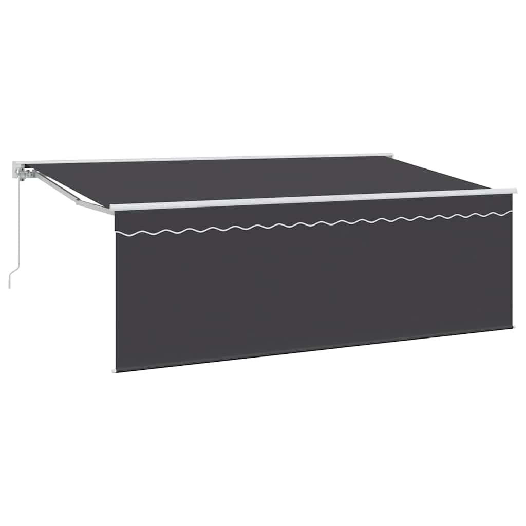 Skrovita tenda Krema 350 x 200 cm Poliester i aluminij