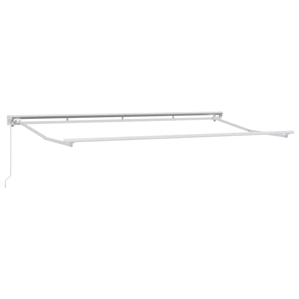 Skrovita tenda Krema 350 x 200 cm Poliester i aluminij