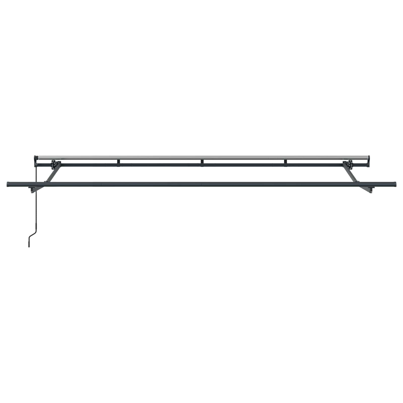 Skrovita tenda Antracit 350 x 200 cm Poliester i aluminij