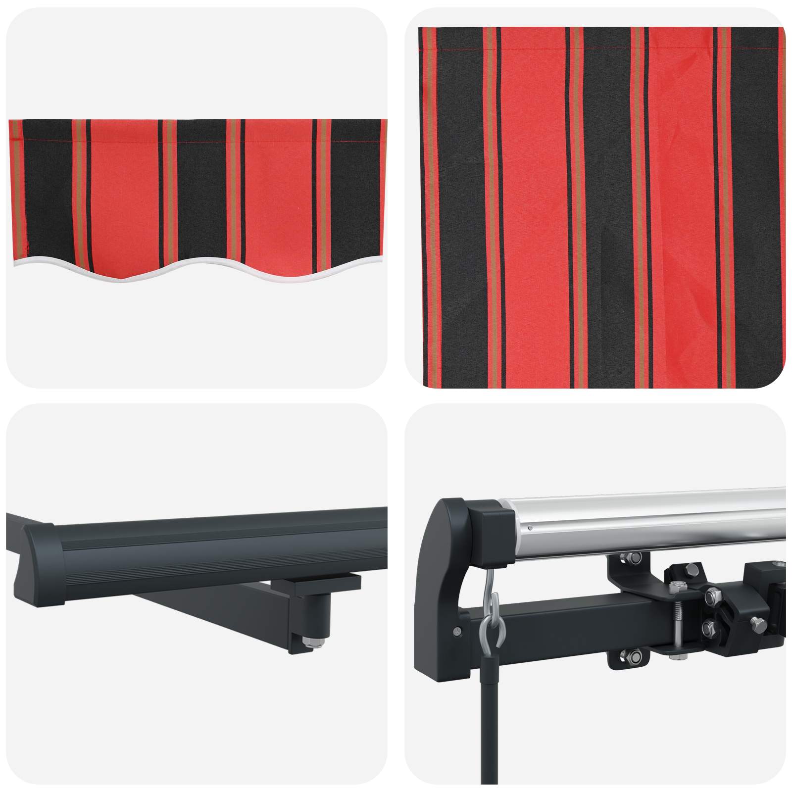Skrovita tenda Narančasta 350 x 200 cm tkanina
