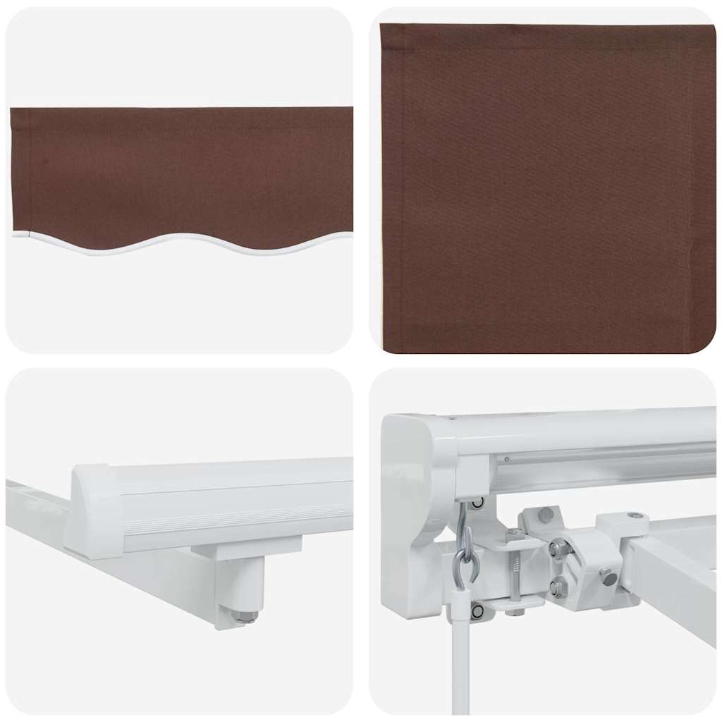 Okvir tende Smeđa 350 x 200 cm Poliester s PU premazom