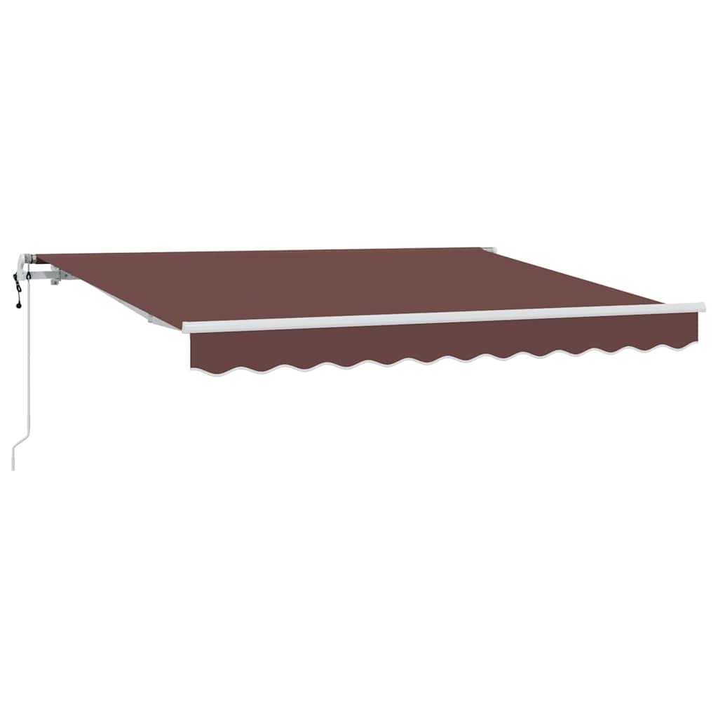 Skrovita tenda Smeđa 350 x 200 cm tkanina